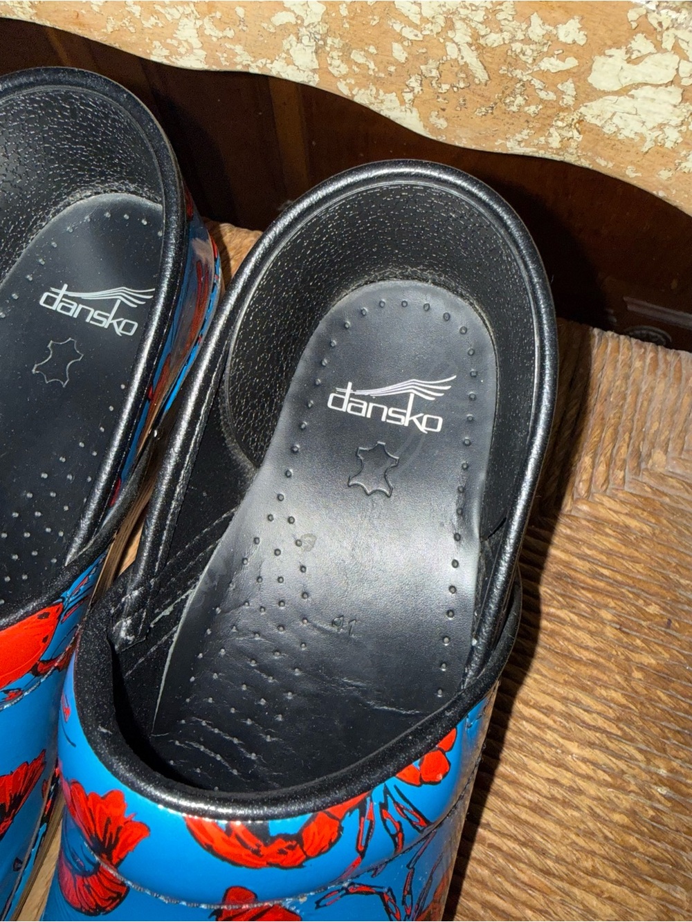 Dansko Blue Red Lobster Clogs - Picture 2 of 7